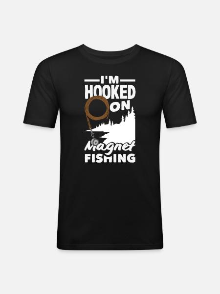 Magnetfischen Detektion Schatzsuche - Männer Slim Fit T-Shirt - Schwarz
