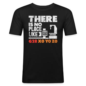 Lustiger Cnc-maschinist - Männer Slim Fit T-Shirt - Schwarz - Vorne - Nik (191cm)