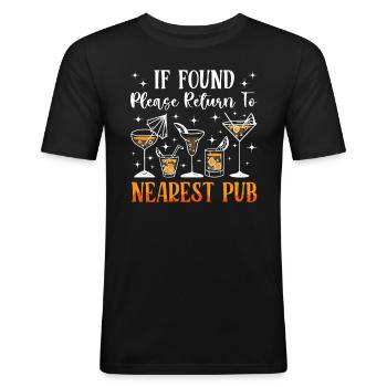 Crawled Pub Crawl Alcohol Drinking - Männer Slim Fit T-Shirt - Schwarz - Vorne - Nik (191cm)