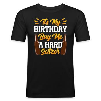 Crawled Pub Crawl Alcohol Drinking - Männer Slim Fit T-Shirt - Schwarz - Vorne - Nik (191cm)