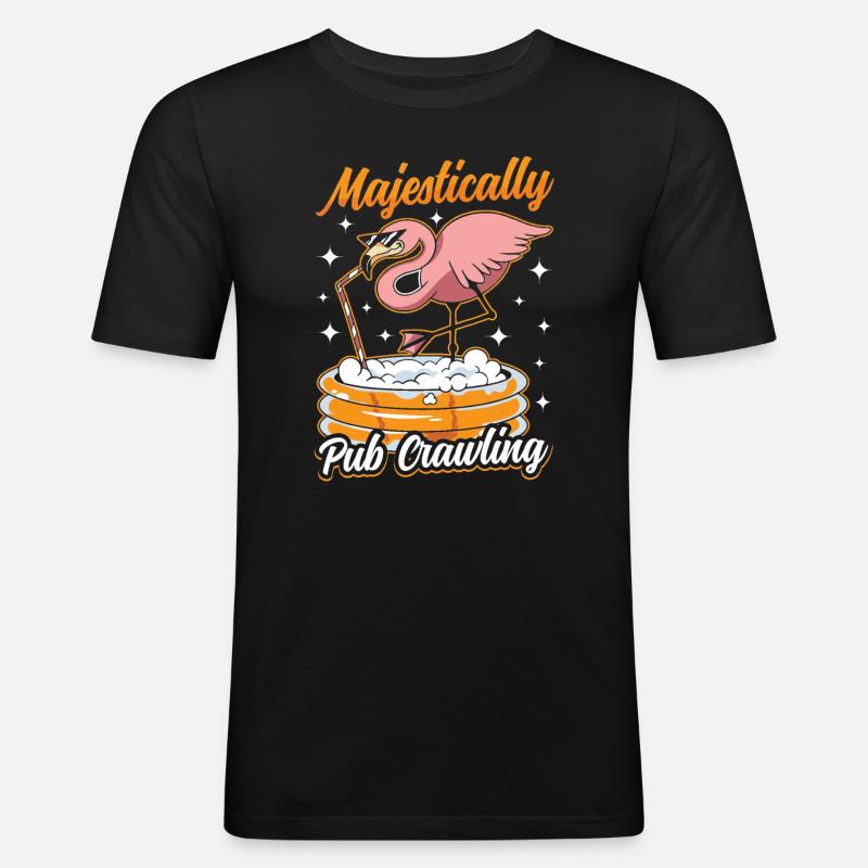 Crawled Pub Crawl Alcohol Drinking - Men's Slim Fit T-Shirt - black