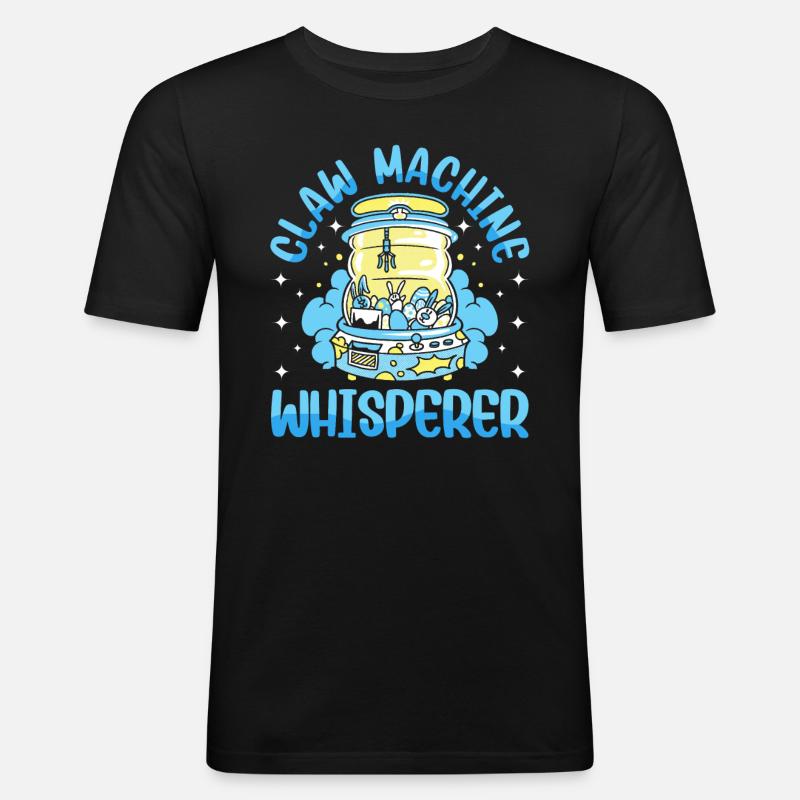 Claw Game Funny Claw Machine - Men's Slim Fit T-Shirt - black