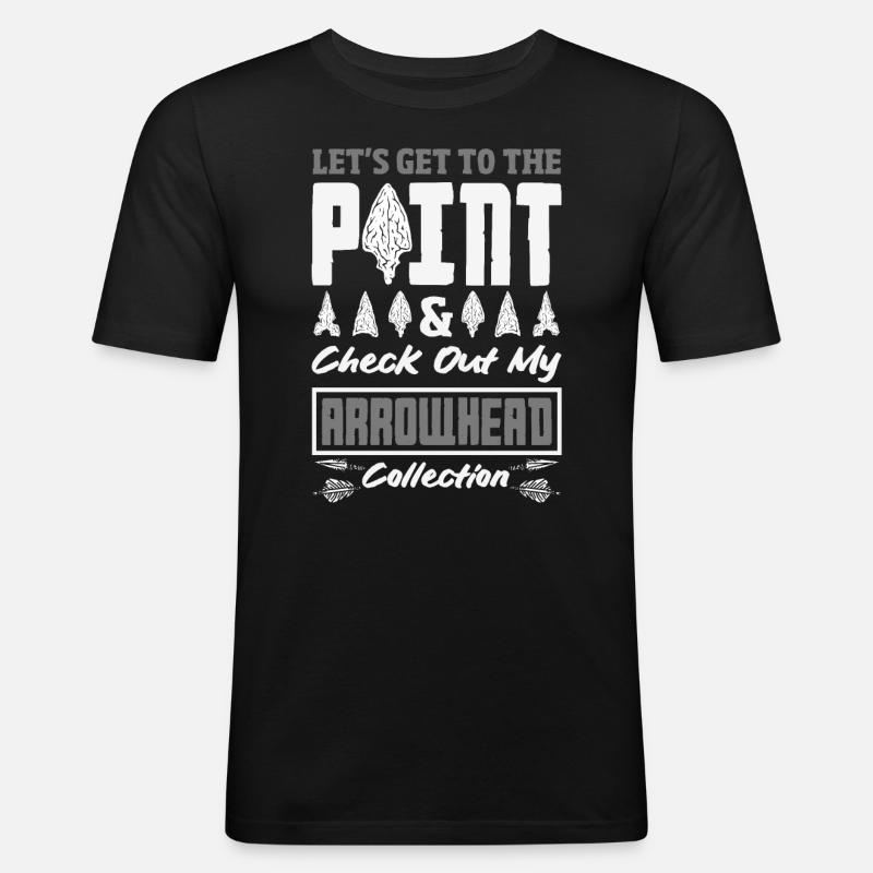 Arrowhead Hunter Bogenschießen Arrowhead - Männer Slim Fit T-Shirt - Schwarz