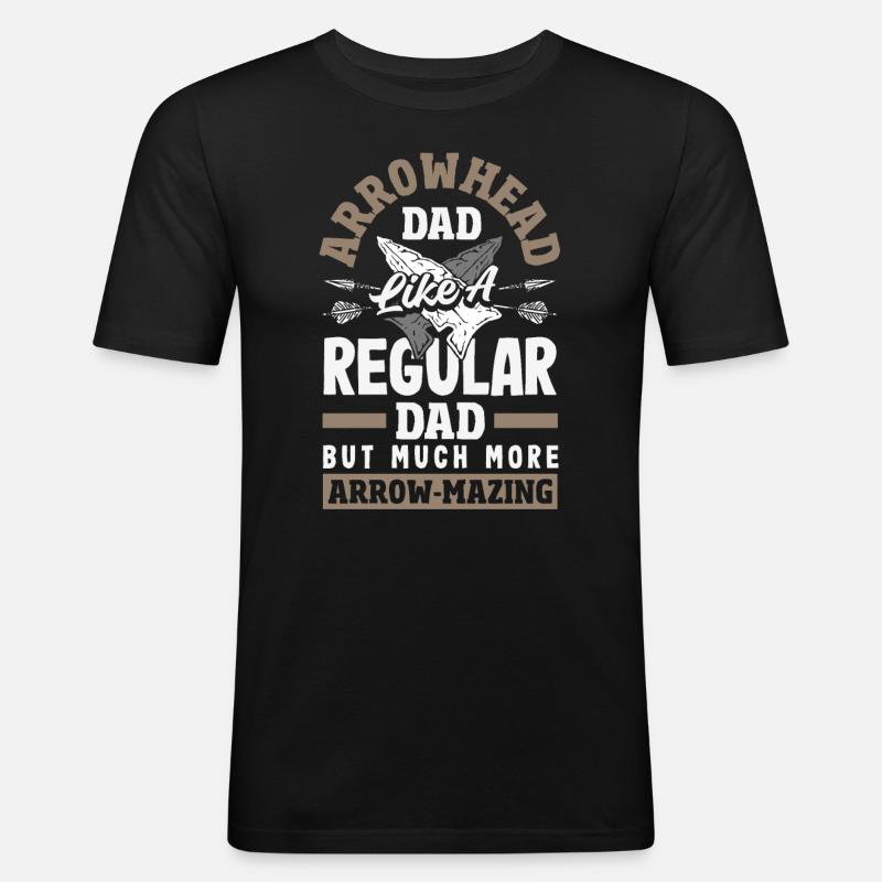 Arrowhead Hunter Bogenschießen Arrowhead - Männer Slim Fit T-Shirt - Schwarz