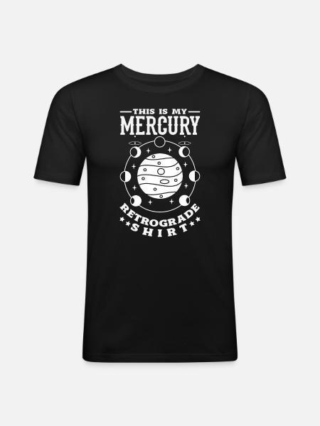Planètes rétrogrades Mercure rétrograde - T-shirt près du corps Homme - noir
