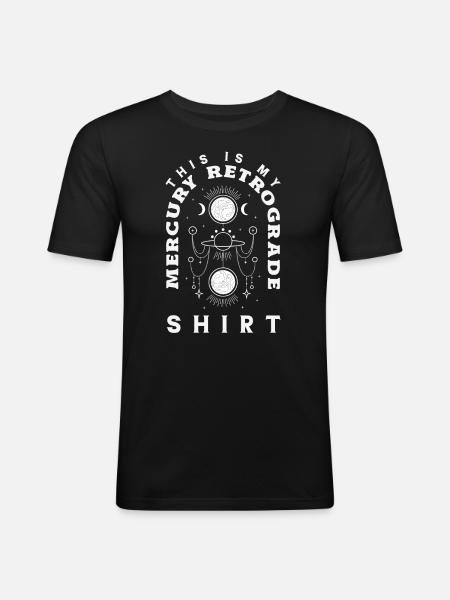 Planètes rétrogrades Mercure Rétrograde - T-shirt près du corps Homme - noir
