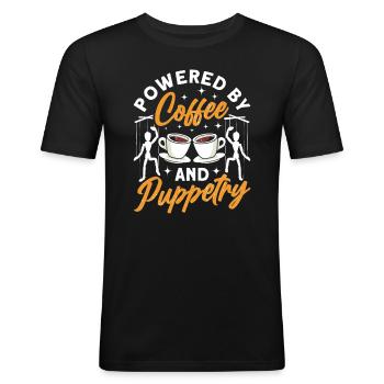 Marionnettiste, marionnettiste - T-shirt près du corps Homme - noir - Devant - Nik (191cm)