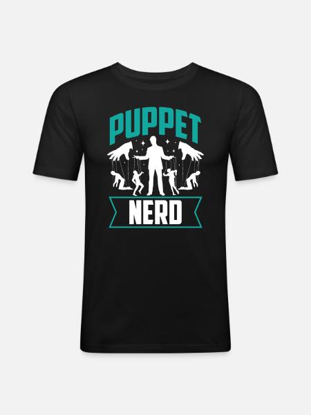 Puppeteer, puppeteer - Men's Slim Fit T-Shirt - black