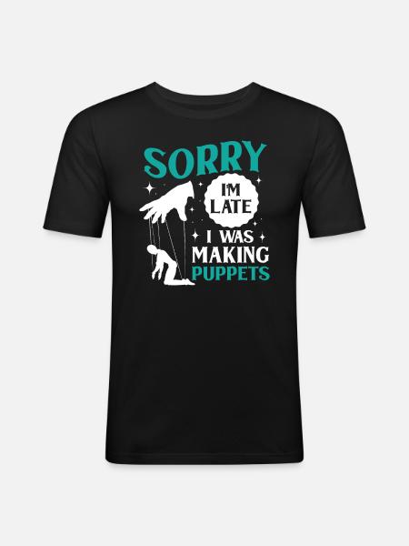 Puppeteer, puppeteer - Men's Slim Fit T-Shirt - black