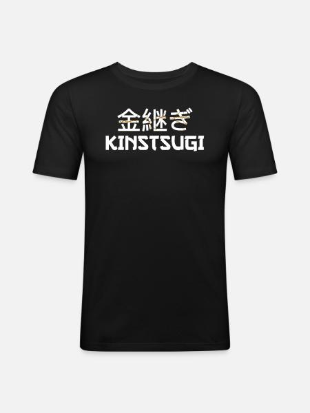 Kintsugi Kintsukuroi Imperfect japan - Männer Slim Fit T-Shirt - Schwarz