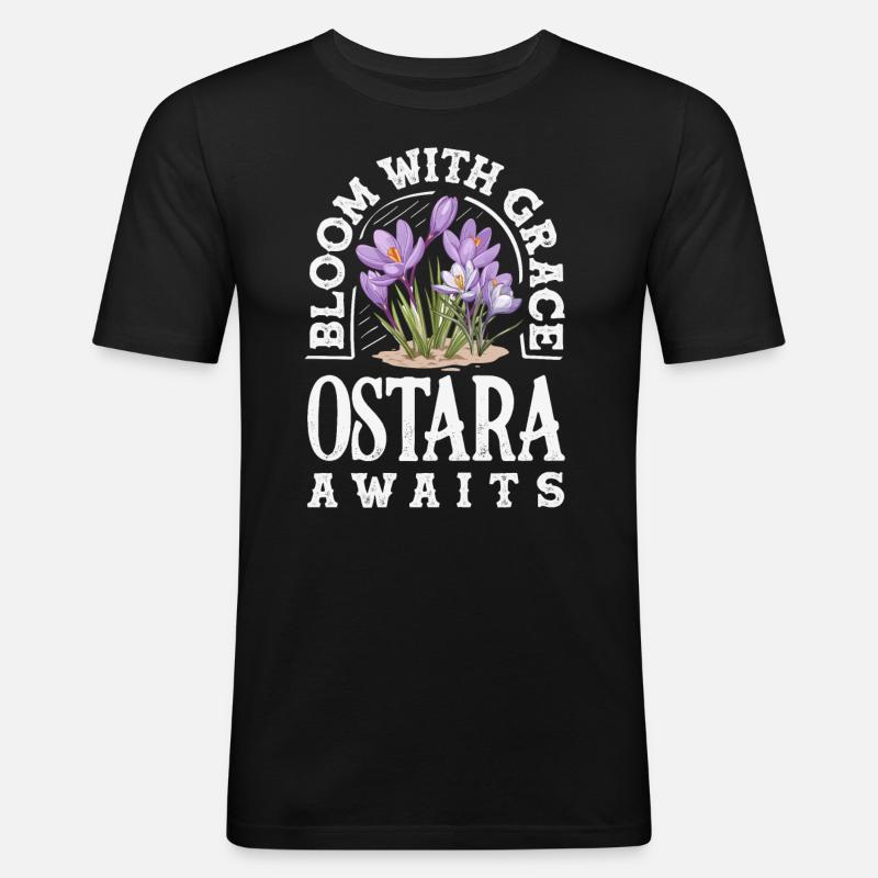 Easter Eostre Pagan Spring - Men's Slim Fit T-Shirt - black