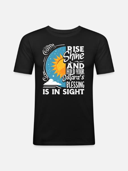 Easter Eostre Pagan Spring - Men's Slim Fit T-Shirt - black