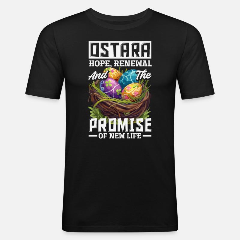 Easter Eostre Pagan Spring - Men's Slim Fit T-Shirt - black