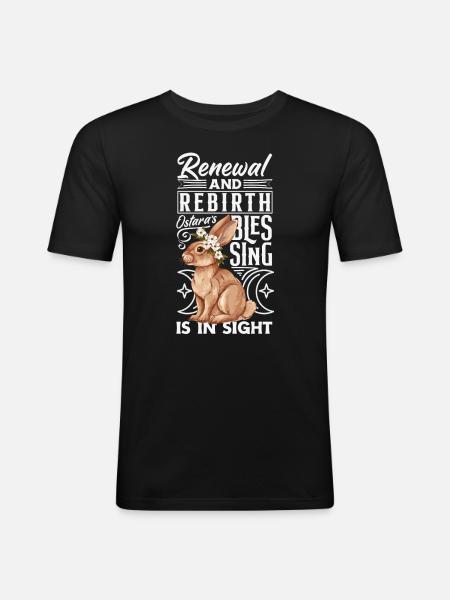 Easter Eostre Pagan Spring - Men's Slim Fit T-Shirt - black