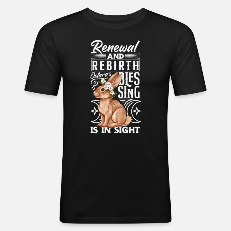 Easter Eostre Pagan Spring - Men's Slim Fit T-Shirt - black