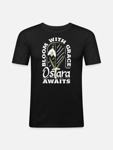 Easter Eostre Pagan Spring - Men's Slim Fit T-Shirt - black