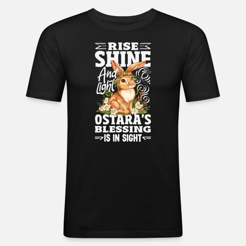 Easter Eostre Pagan Spring - Men's Slim Fit T-Shirt - black