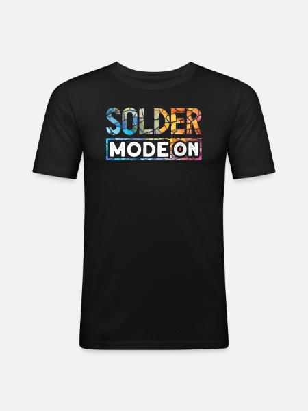 Drôle de vitrail - T-shirt près du corps Homme - noir