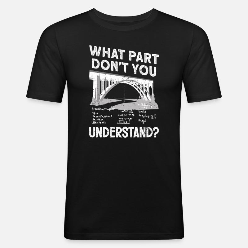Bridge Construction and Bridge Engineer - Men's Slim Fit T-Shirt - black