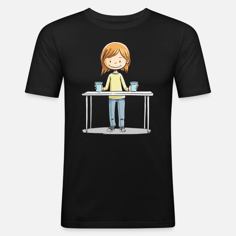 Stacking Cups Speed Stacker - Men's Slim Fit T-Shirt - black