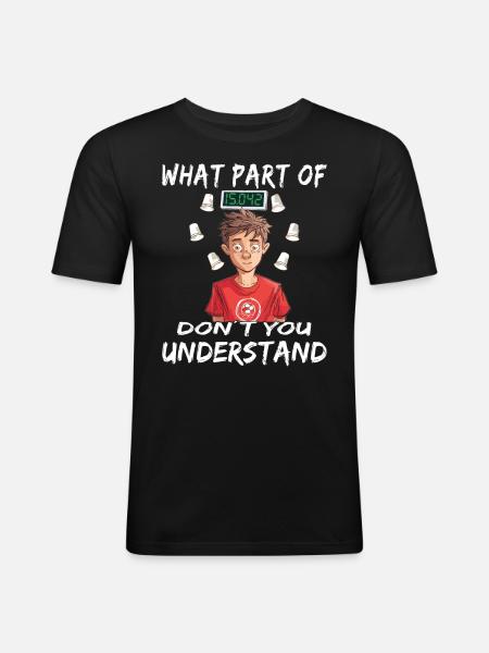 Stacking Cups Speed Stacker - Men's Slim Fit T-Shirt - black