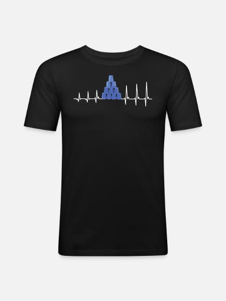 Stacking Cups Speed Stacker - Men's Slim Fit T-Shirt - black