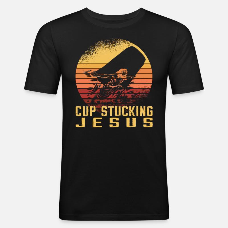 Stacking Cups Speed Stacker - Men's Slim Fit T-Shirt - black