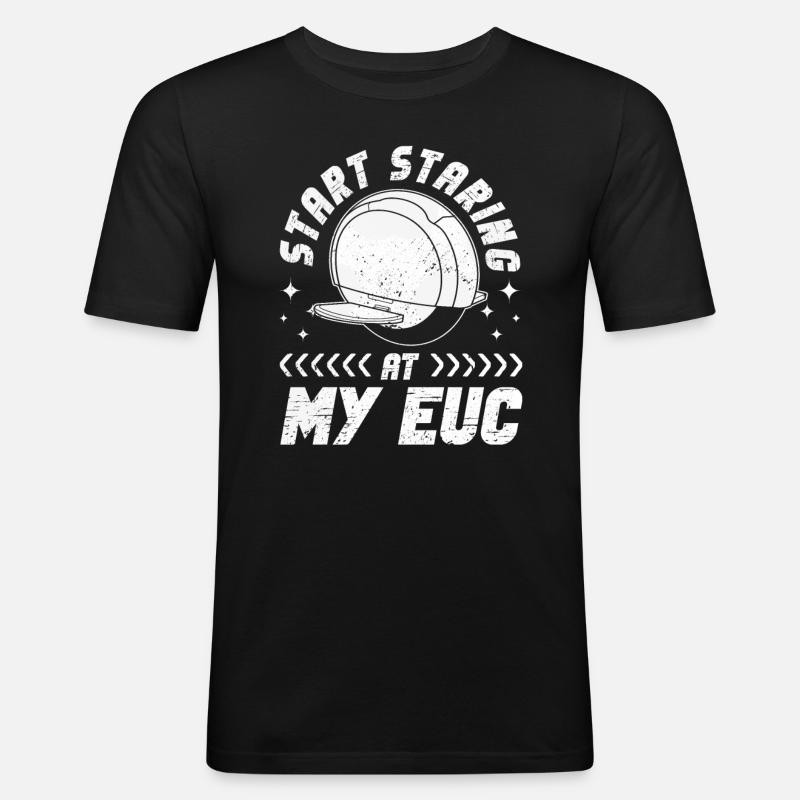 Euc E-monocycle Monocycle Électrique - T-shirt près du corps Homme - noir