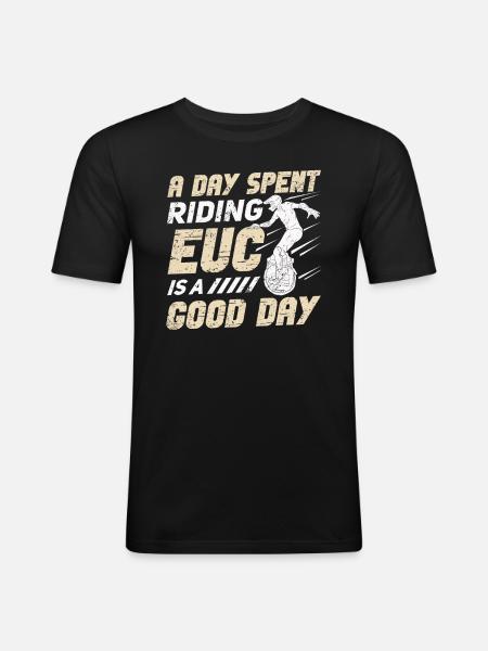 Euc E-unicycle Electric Unicycle - Men's Slim Fit T-Shirt - black