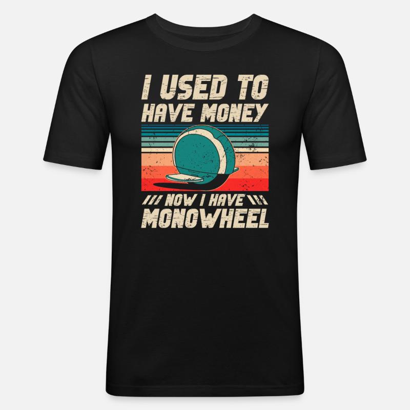 Euc E-monocycle Monocycle Électrique - T-shirt près du corps Homme - noir