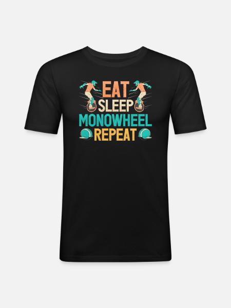 Euc E-unicycle Electric Unicycle - Men's Slim Fit T-Shirt - black