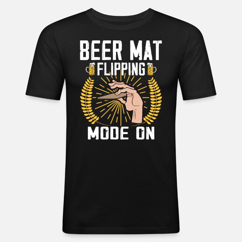 Coasters Flip Over Game - Men's Slim Fit T-Shirt - black