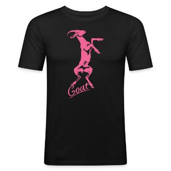 Ziegen-yoga-meditation, Yoga-kurs, Yoga - Männer Slim Fit T-Shirt - Schwarz - Vorne - Nik (191cm)