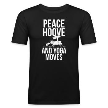 Ziegen-yoga-meditation, Yoga-kurs, Yoga - Männer Slim Fit T-Shirt - Schwarz - Vorne - Nik (191cm)