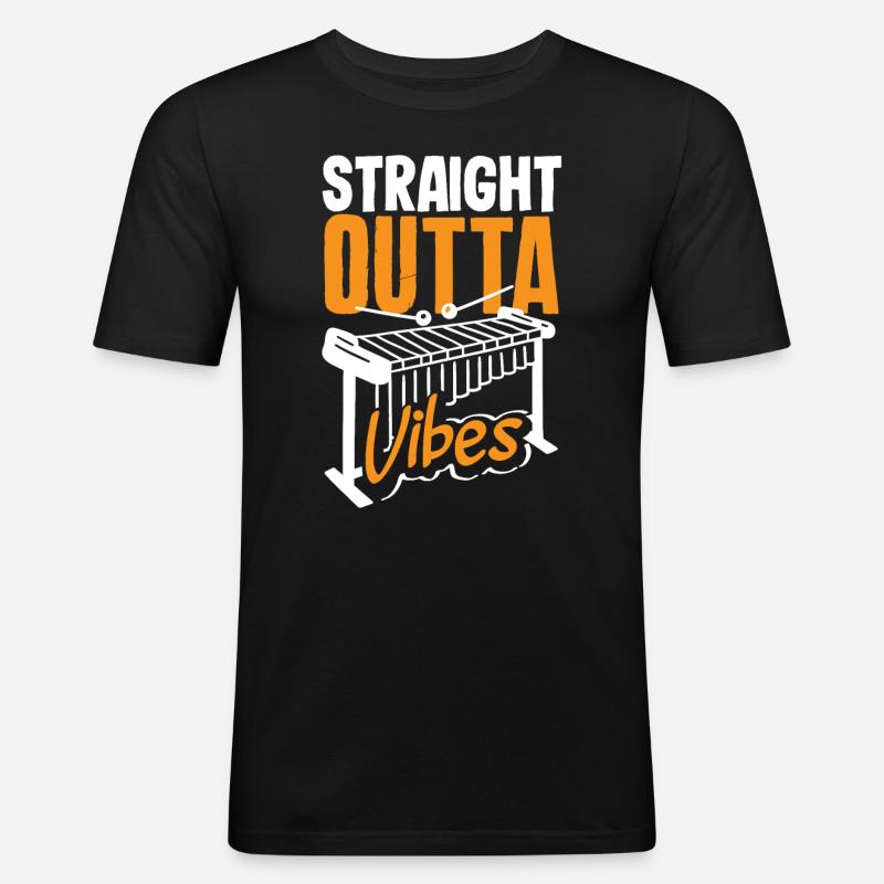Vibraphon-musikinstrument - Männer Slim Fit T-Shirt - Schwarz