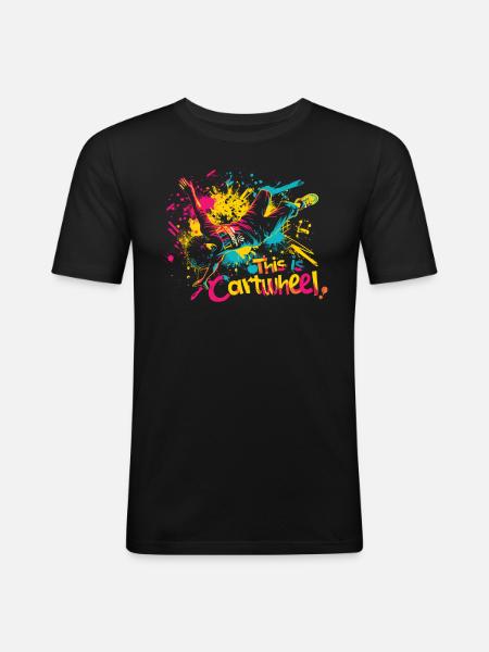 Gymnaste cool - T-shirt près du corps Homme - noir