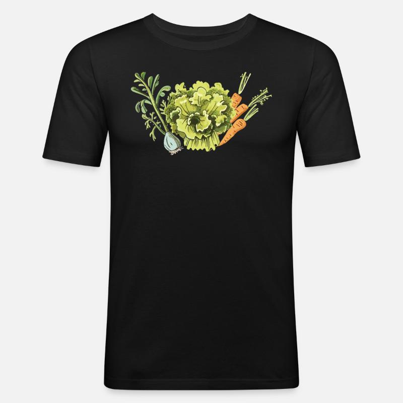 Permakultur Lebensmittel Compost - Männer Slim Fit T-Shirt - Schwarz