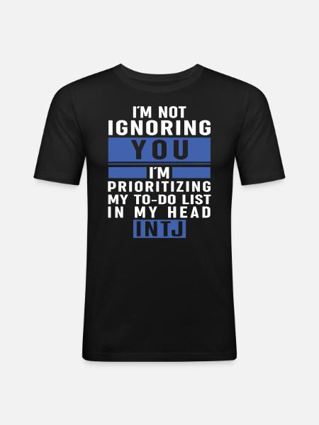 Intj-persönlichkeit: Introvertierte - Männer Slim Fit T-Shirt - Schwarz