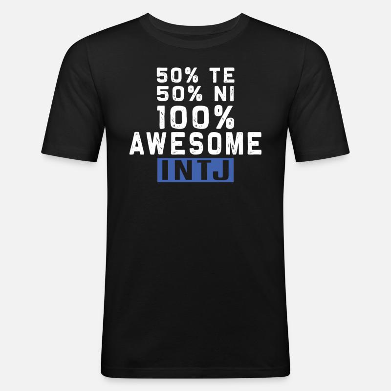 Intj-persönlichkeit: Introvertierte - Männer Slim Fit T-Shirt - Schwarz