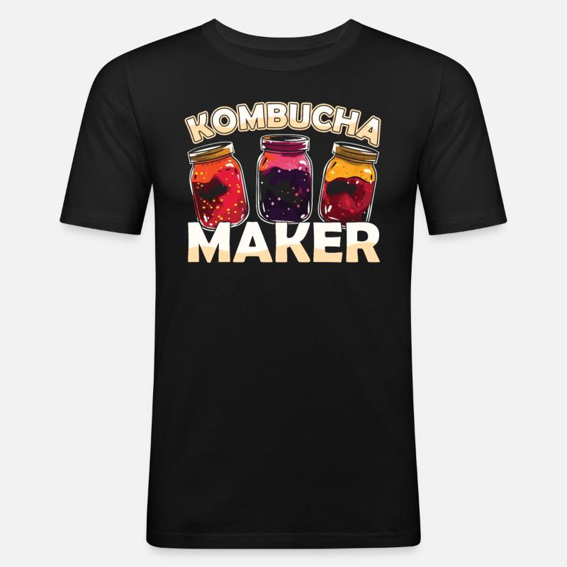 Kombucha Maker Kombucha Tea Lovers - T-shirt près du corps Homme - noir