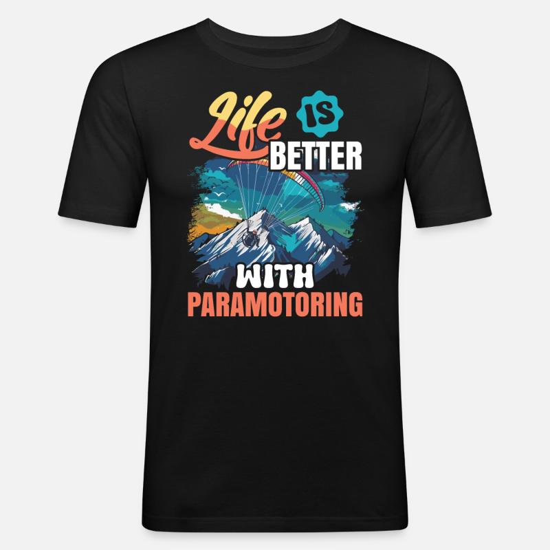 Paramotoring paramotoring - Men's Slim Fit T-Shirt - black