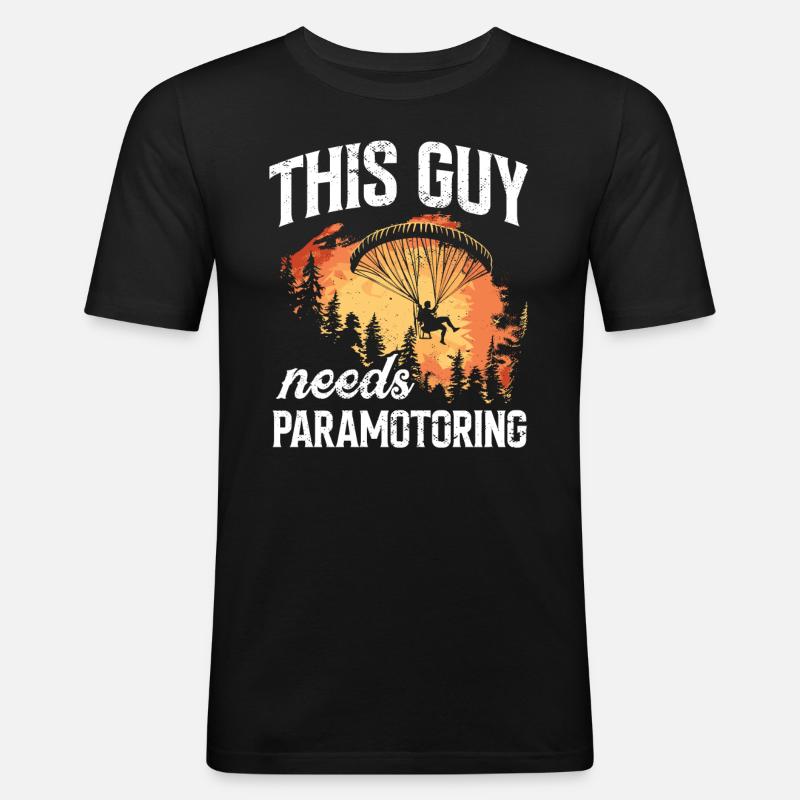 Paramotoring paramotoring - Men's Slim Fit T-Shirt - black
