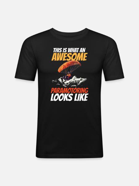 Paramoteur paramoteur - T-shirt près du corps Homme - noir
