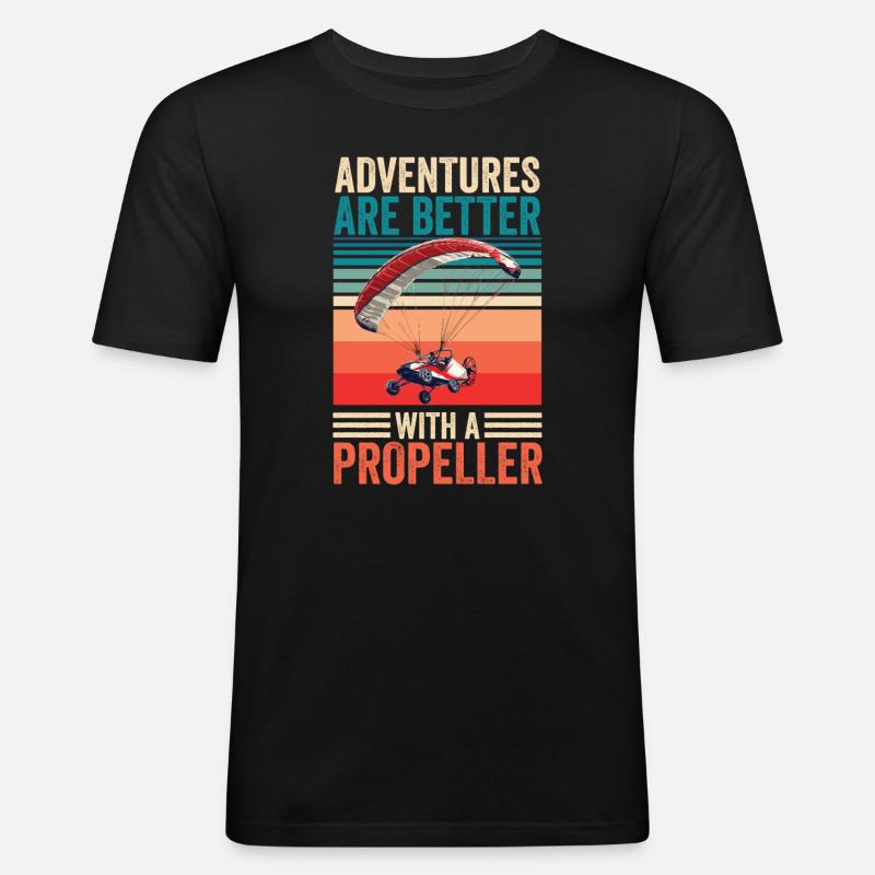 Paramoteur paramoteur - T-shirt près du corps Homme - noir