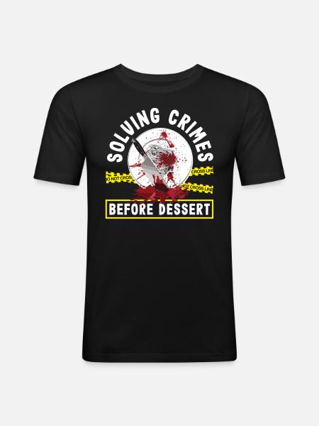 Krimidinner, Krimi-dinner - Männer Slim Fit T-Shirt - Schwarz