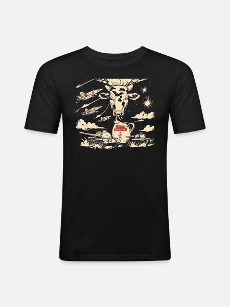 Laktosetolerant Oder Laktoseintolerant - Männer Slim Fit T-Shirt - Schwarz