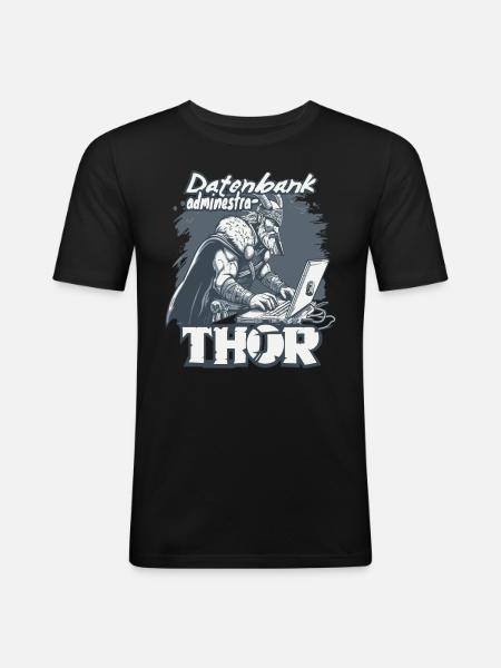Datenbankadministrathor Codierung Datenanalyst - Männer Slim Fit T-Shirt - Schwarz