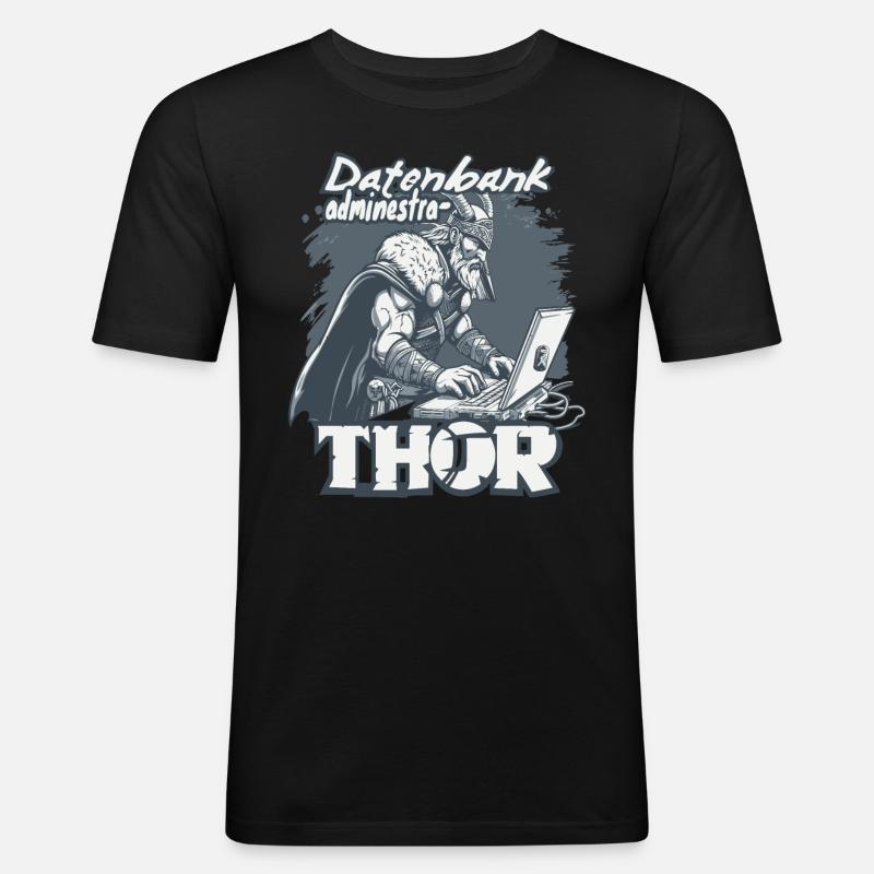 Datenbankadministrathor Codierung Datenanalyst - Männer Slim Fit T-Shirt - Schwarz