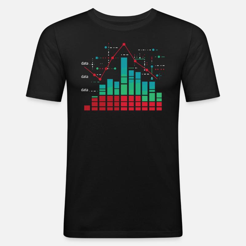 Verhaltensanalyst Datenkodierung - Männer Slim Fit T-Shirt - Schwarz