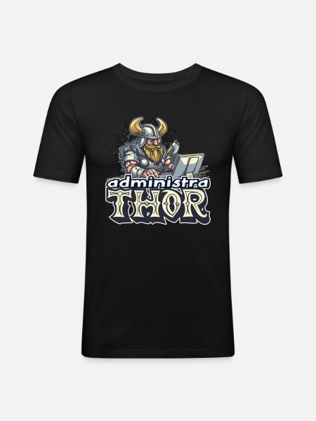 Viking Databaseadministra-thor Nerdy - Men's Slim Fit T-Shirt - black